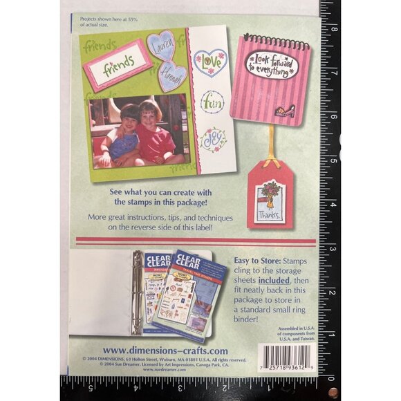 Dimensions Clear On Clear Fun Thoughts Stamps Set 93612 photopolymer - Picture 3 of 5